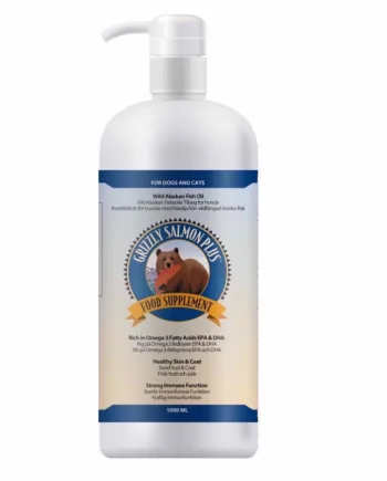 Grizzly Vildlakseolie Plus til hunde – Olietilskud på tilbud!