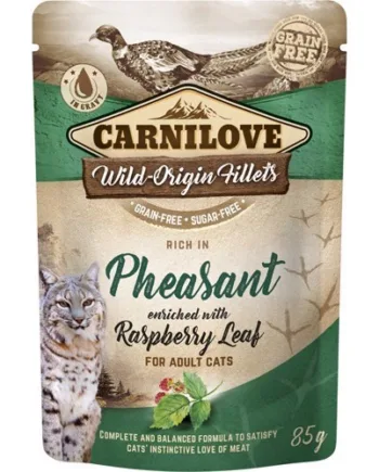 Carnilove Cat Pouch Fasan vådfoder, 24 poser á 85g