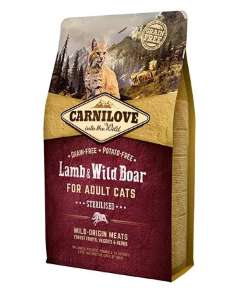 Carnilove Cat Sterilised Lamb & Boar, 6 kg