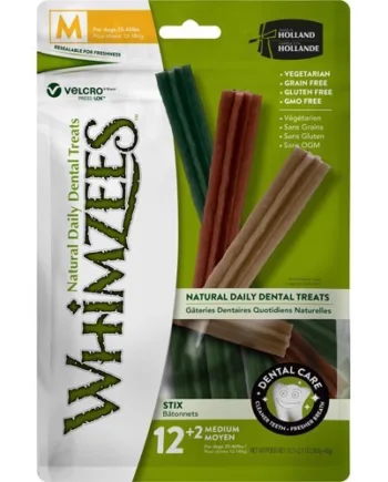 Whimzees Stix M – Sund hundesnack til mellemstore hunde, 14 stk.