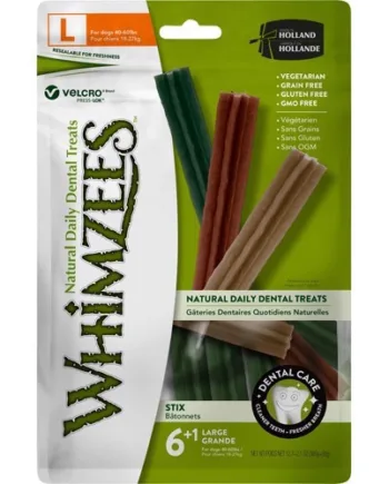 Whimzees Stix L, 7 stk – Tandpleje snacks til hunde