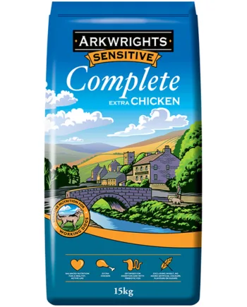 15 kg Arkwrights Sensitive Complete Extra Chicken - voksenfoder med kylling