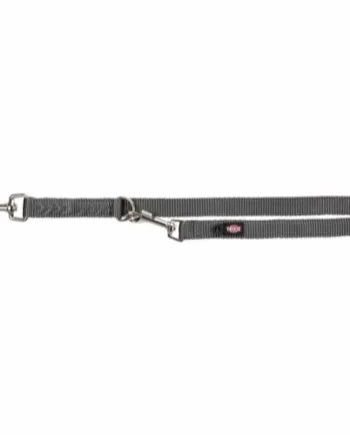 Kraftig Nylon dressurline, Grafit, 2 meter