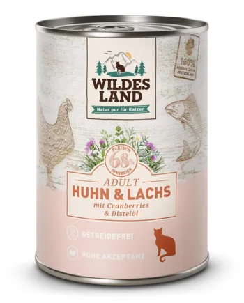 Wildes Land Cat Chicken & Salmon With Cranberries, 400g