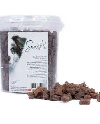 SnackIt Semi-moist mini bones, hest, 500g