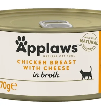 Applaws Cat Dåsemad, Chicken Breast & Cheese in Broth,70g