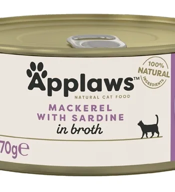 Applaws Cat Dåsemad, Mackerel with Sardine in Broth, 70g