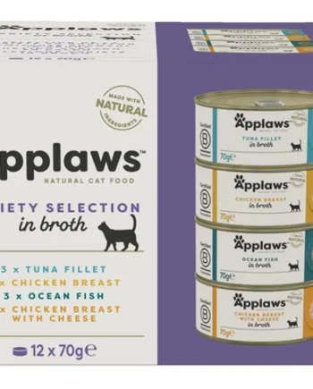 Applaws Cat Dåsemad, Selection in Broth,12x70g
