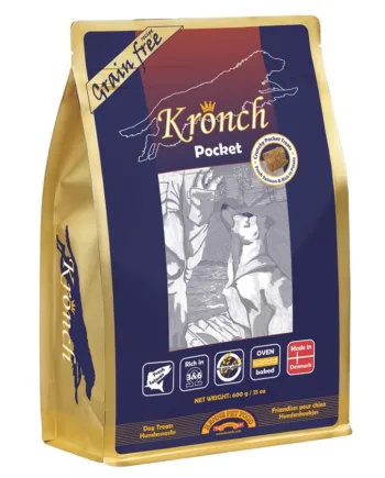 Kronch Pocket laksegodbidder til hunde, 175g – Sund snack