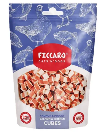 FICCARO Salmon and Chicken Cubes, 100g
