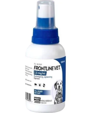 Frontline Spray til hunde - Effektiv mod lopper og flåter