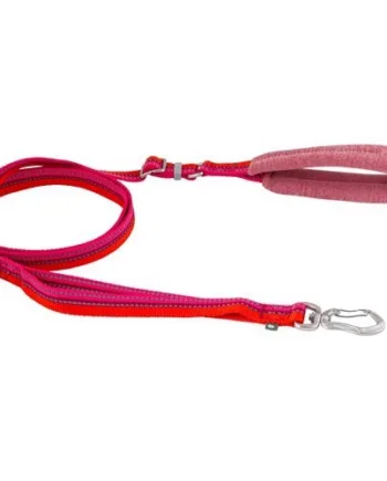 Justerbar Hurtta Eco hundeline i Rosehip – bæredygtig kvalitet