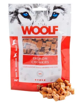 WOOLF Laks Chunkies – Sund Fiskegodbid til Hunde!