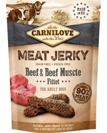 Carnilove Oksefillet Jerky 100g - Hundesnack Tilbud!