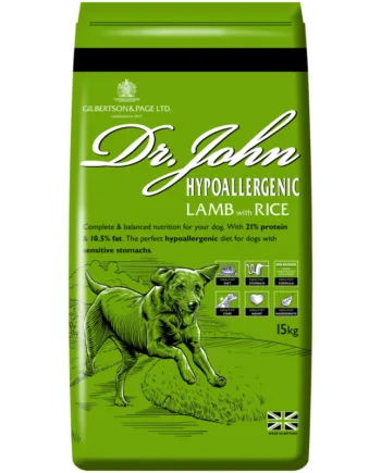 12,5 kg Dr. John Hypoallergenic Lamb - hvedefrit voksenfoder med lam