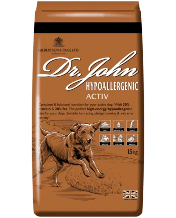 15 kg Dr. John Hypoallergenic Activ - hvedefrit voksenfoder med kylling