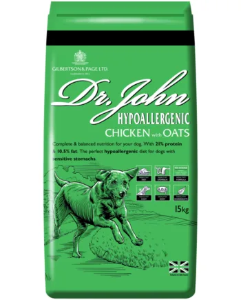 12,5 kg Dr. John Hypoallergenic Chicken - hvedefrit foder med kylling