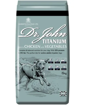15 kg Dr. John Titanium - voksenfoder med kylling