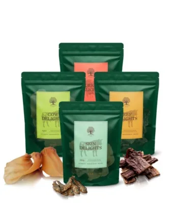 Essentielle Delights Boks – 4 lækre hundesnacks til hunde