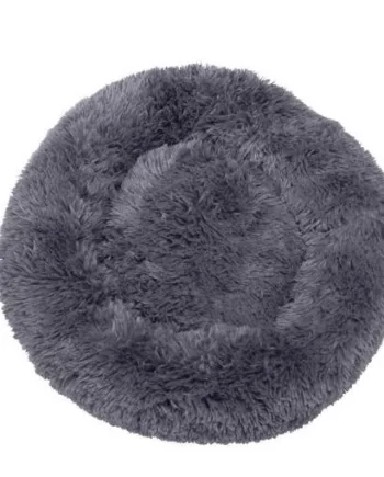 Beroligende Donut hundeseng Fluffy, Koksgrå (4 størrelser)