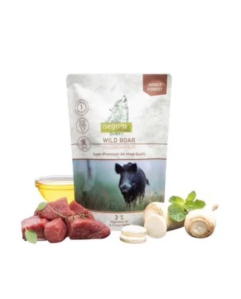 Isegrim Vådfoder med Vildsvin til Hunde, 410g - Kvalitet!
