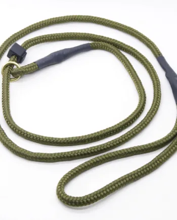 KORT - Olivengrøn hundesnor - Retrieverline 8 mm x 110 cm