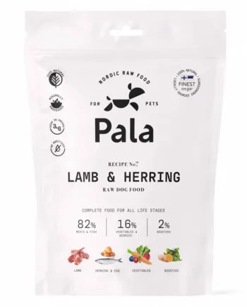 Pala Raw Dog Food Lamb & Herring, 400g - KORT DATO