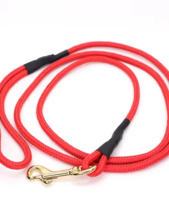 Rød hundesnor med karabinhage 8 mm x 180 cm