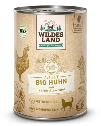 Wildes Land Økologisk Kylling Dåsemad 400g – Hurtig Brugsdato!