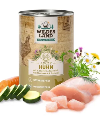 Wildes Land Kylling Dåsemad til Hunde, 400g - Kvalitet!