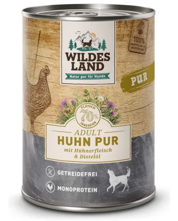 Wildes Land Kylling Dåsemad til Hunde, 400g – Fantastisk Tilbud!