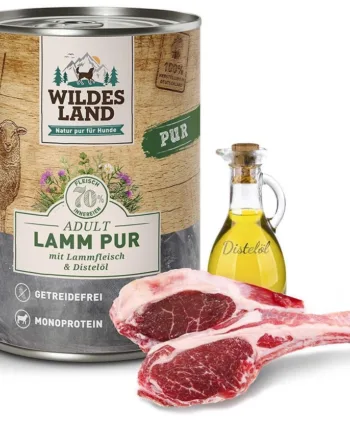 Wildes Land Pur Lam hundefoder dåsemad, 400g på tilbud