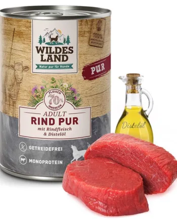 Wildes Land Pur Oksekød Dåsemad til Hunde - Fantastisk Tilbud!