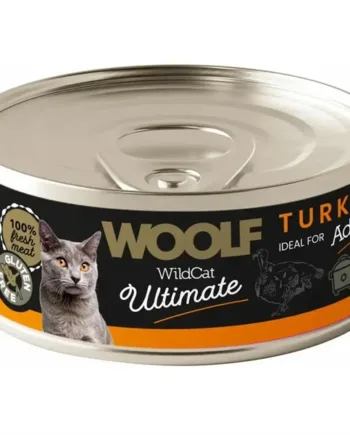 Woolf Ultimate Turkey - Lækkert kattemad i dåser, 12 stk.