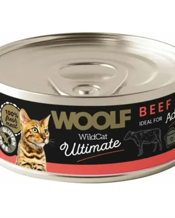 Woolf Ultimate Beef, dåsemad til katte – 12 x 85g tilbud!