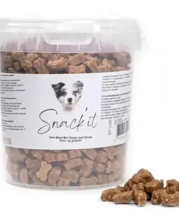 SnackIt Semi-fugtige mini knogler til hunde, 500g - Tilbud!