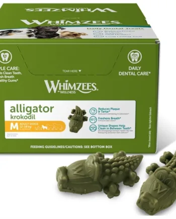 Whimzees Alligator Tandrensende Sticks – 65 stk til hunde