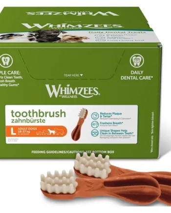 Whimzees Tandbørste Dental Treat Large – 30 stk på tilbud!