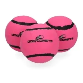 Hundelegetøj: Dog Comets Tennisbolde Pink – 3 stk til leg!