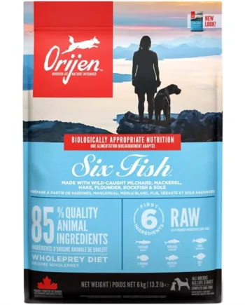 Orijen Six Fish hundefoder, 6 kg - Sund kost til din hund!