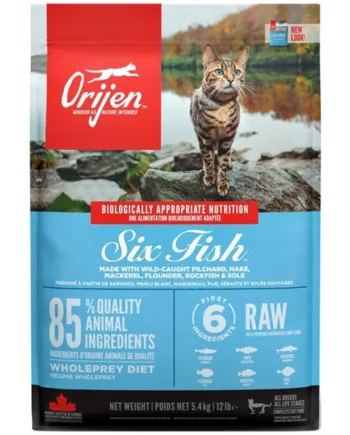 Orijen Cat Six Fish, 5.4 kg – Kvalitetskattemad på tilbud!