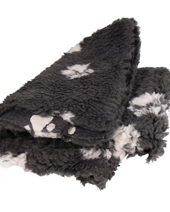 Vetbed hundetæppe – Grå med poter, 60 x 75 cm tilbud!