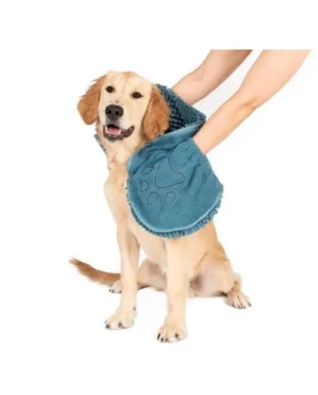 Dirty Dog Shammy Towel, 38 x 80 cm, Blå