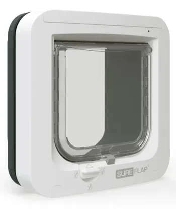 Sureflap elektronisk kattelem med chip scanner, Grå/Hvid