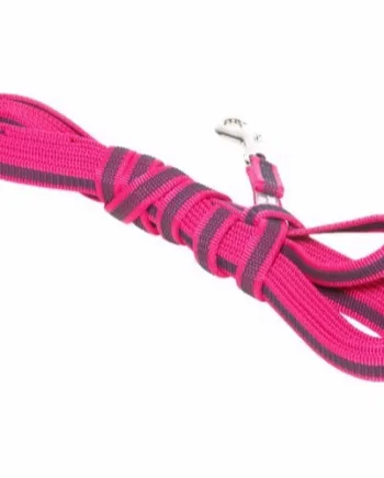 K9 Super-grip line med håndtag, pink, 5 meter/ 14 mm