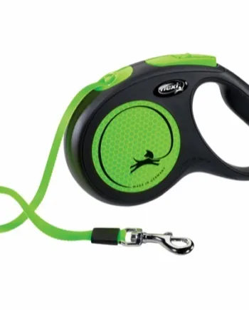 Flexi Neon, Bånd line, Medium, Grøn, 5M, Max 25kg