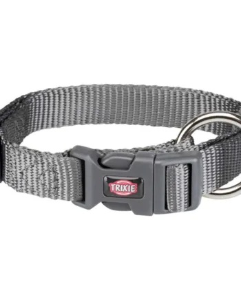 Nylon Halsbånd, Grå, 22-35 cm