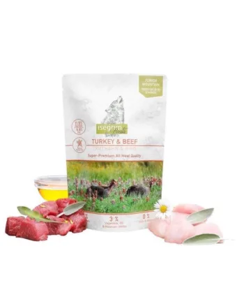 Isegrim Junior Vådfoder, Kalkun og oksekød, 410g