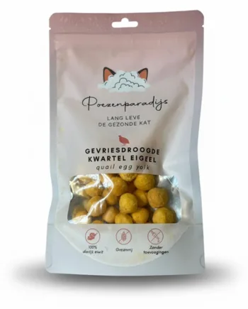 Cat Paradise 100% Frysetørret Vagtel Æggeblommer til katte og hunde