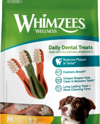 Whimzees Toothbrush Star M, 12 stk, 360g